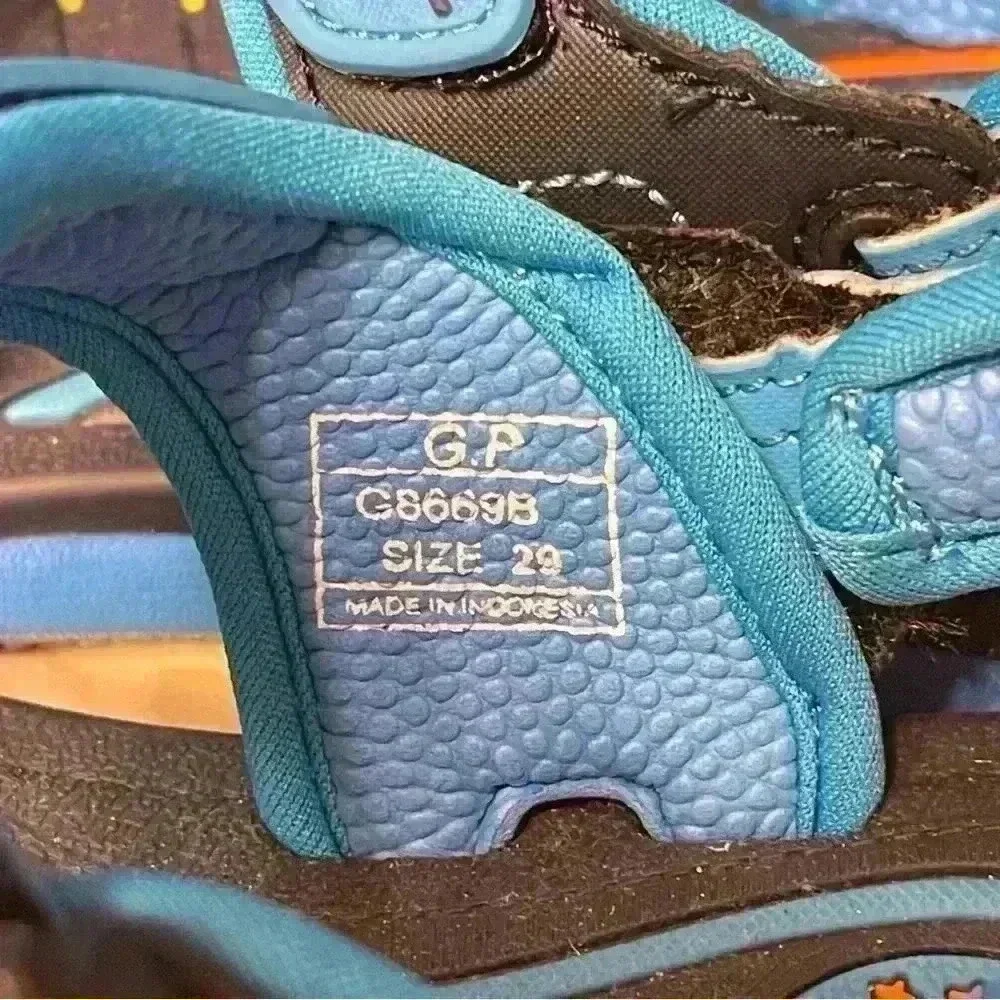 Gold PIgeon Girls Boys SNAP LOCK Sandal Blue Water Sand Us 11.5 Eu 29 Shoes.